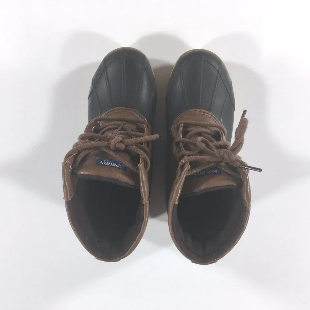 Sperry Port Boots Boys Kids Size 3M Brown Waterproof